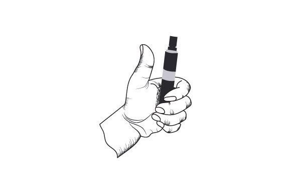 Download Vintage Vaping Logotypes and Hand Holdin - Logotypes Collection