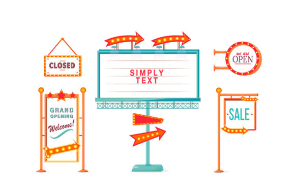 Download Shop Sale and Opening Vintage Vector Ads - Pen Collection