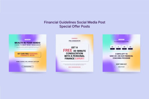 Download Colorful Financial Advice Social Kit - Premium Bundle