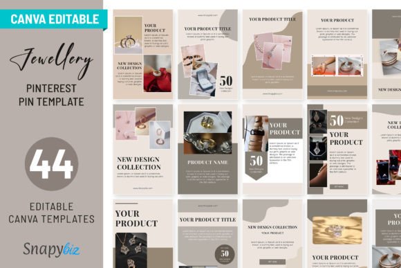 Download Jewelry Template, Pinterest Girl - Premium Bundle
