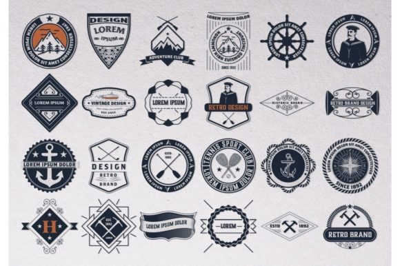 Download Logotypes Set and Vintage Insignias - Logotypes Collection
