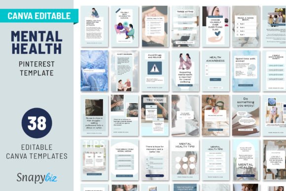Download Mental Health Pinterest Canva Pin Temp - Pinterest Collection