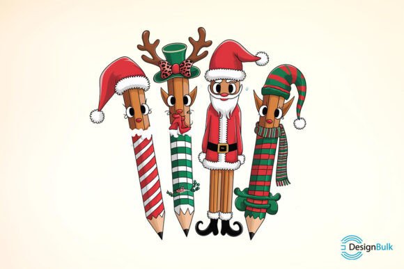 Download Christmas Teacher Pencil Sublimation - Pen Collection
