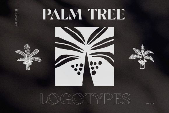 Download Hand-Drawn Palm Tree Logotypes - Logotypes Collection